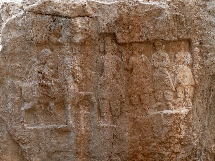 A rock-carved relief of Mithridates I of Parthia(r. c. 171–138 BC), seenriding on horseback, at Xong-e Ashdar,city of Izeh, Khūzestān Province, Iran