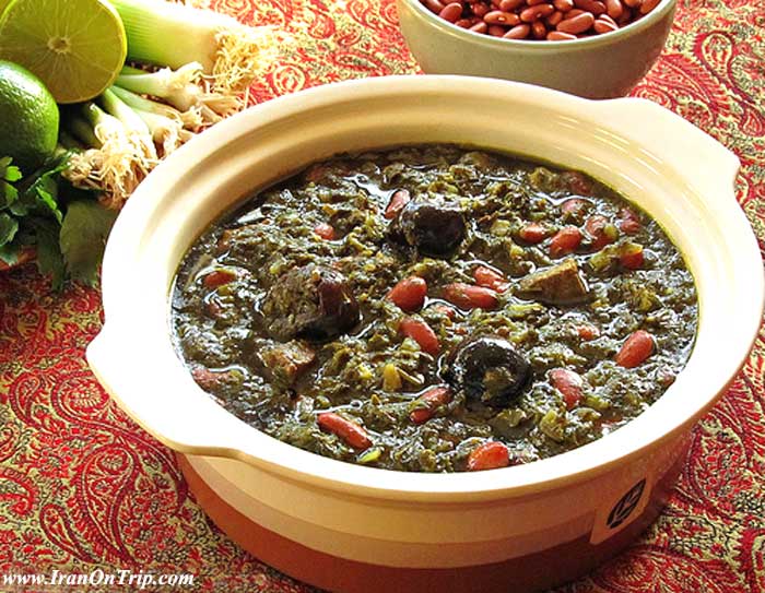 Ghormeh Sabzi  - Persian Cooking - Persian Herb Stew - Iranian foods - Persian Foods