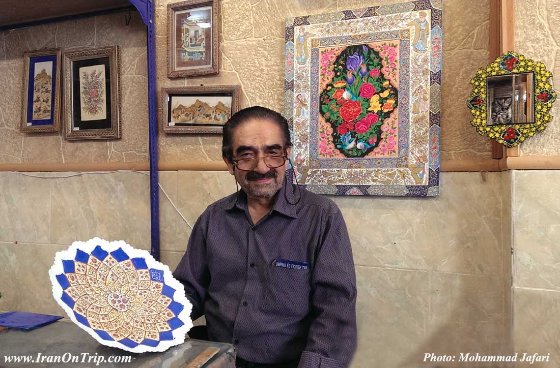 Minakari of Akbar Ehtemam - Isfahan Minakari