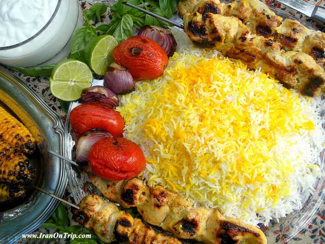 Joojeh Kabab, Persian Grilled Saffron Chicken - Persian Food