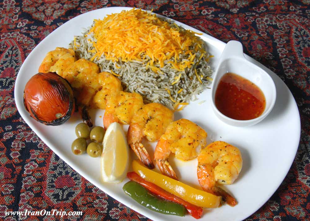 Iranian Prawn Kebab - Persian Prawn Kebab - Persian Food - Persian Cuisine