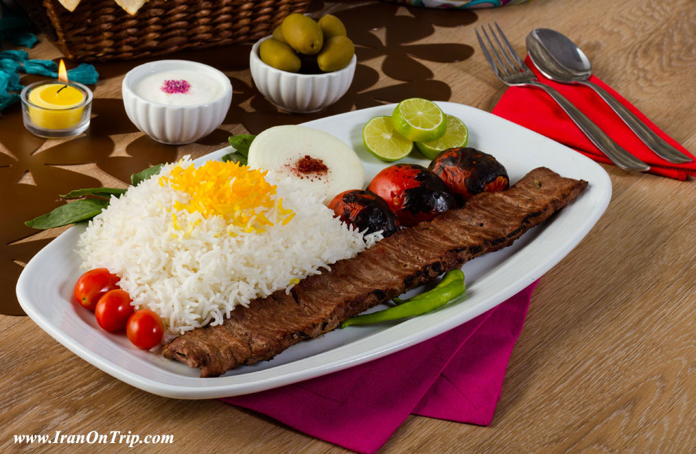 Kabab-e barg - Lamb Fillet Kebab - Persian Food
