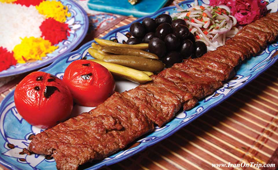 Kabab-e barg - Lamb Fillet Kebab - Persian Food