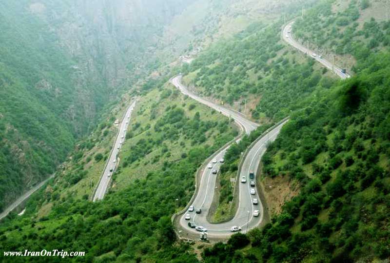 Chalus Road in Iran - Chaloos Road of Iran - Roads of Iran - dangerous roads of the World
