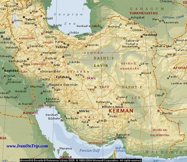Map of Kerman